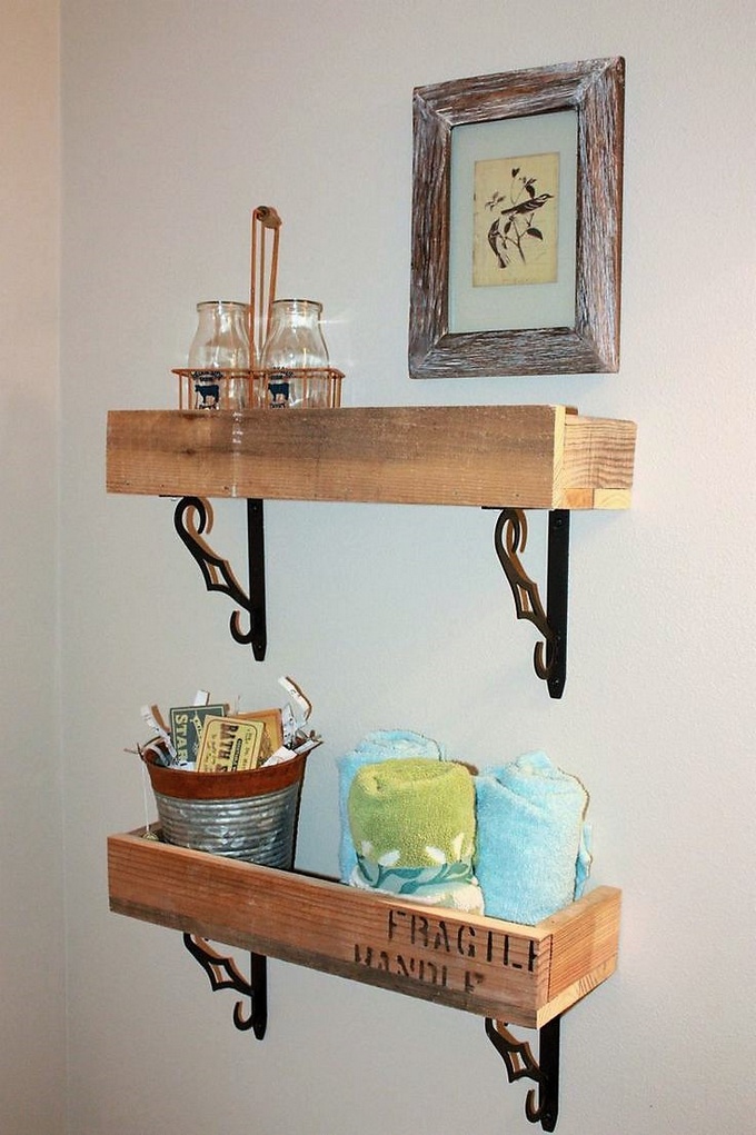 Wooden Pallets Made Kitchen Shelves - Inspirationalz Inspirationalz