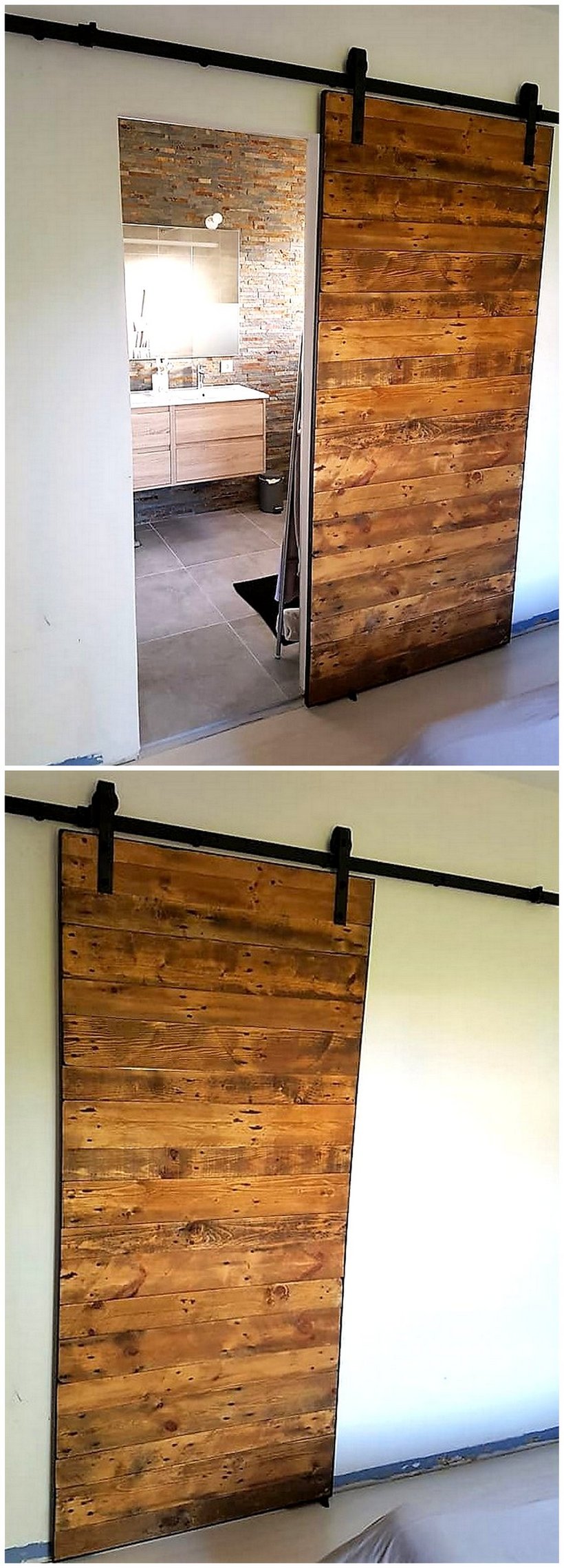wood pallets sliding door