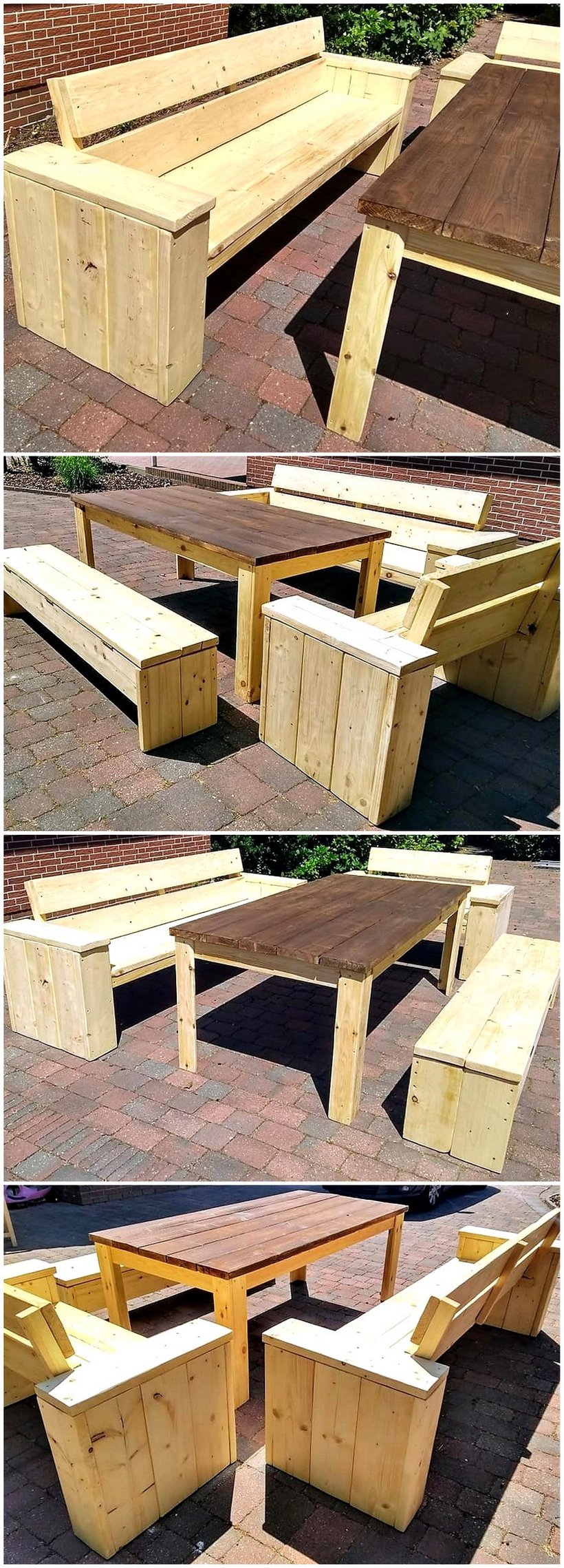 wooden pallet outdoor furniture set