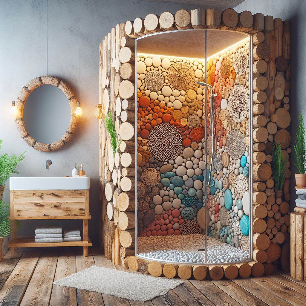 wood log made bathrooms (13)